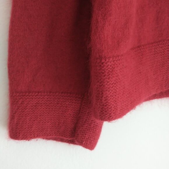 Sarah Spencer Sweater Women PXL/PM* Red Angora Rabbit Wool Blend Shawl Collar - Picture 3 of 7